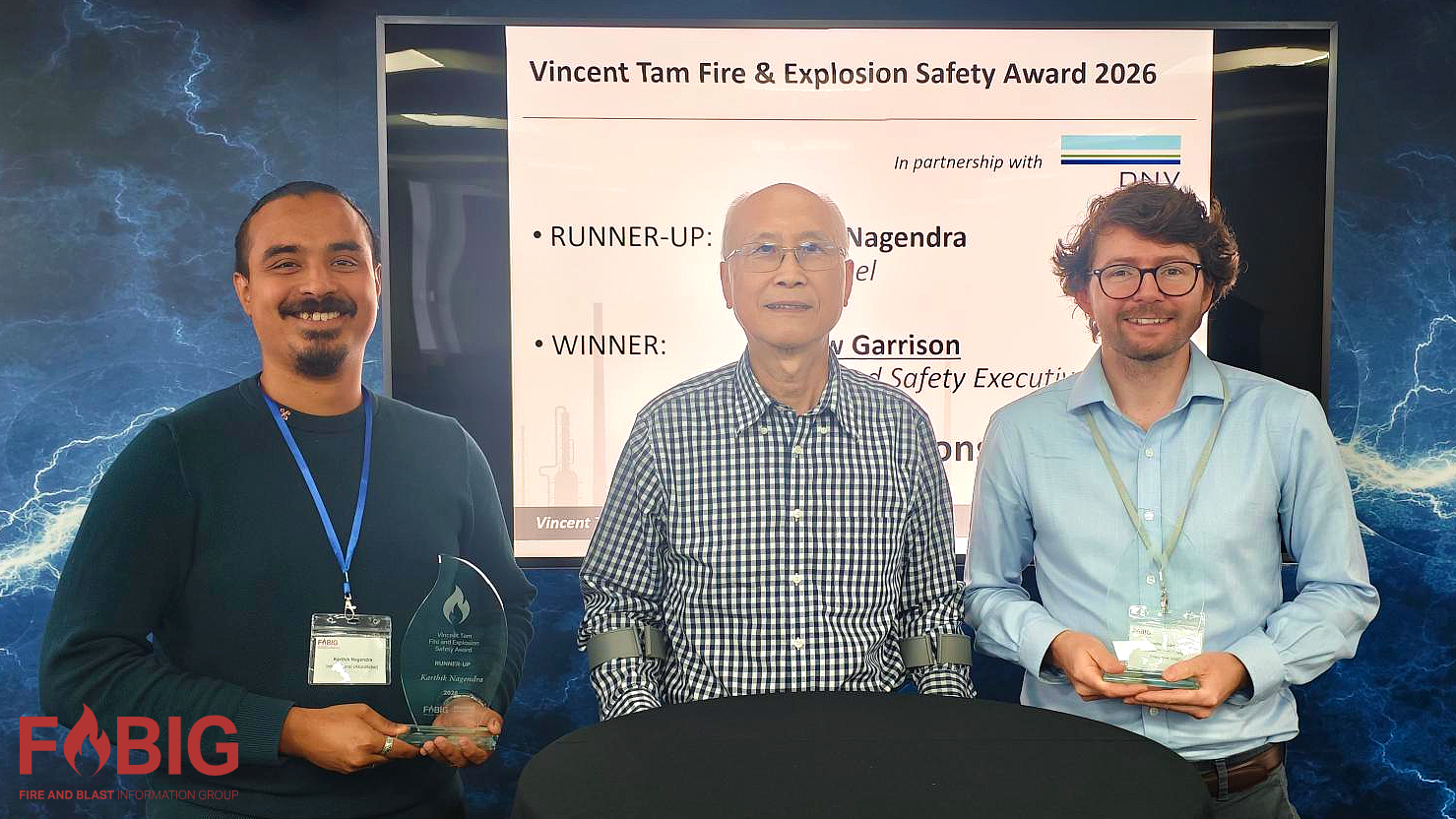 From left to right: Karthik Nagendra (AkzoNobel), Vincent Tam and Andrew Garrison (Health and Safety Executive)